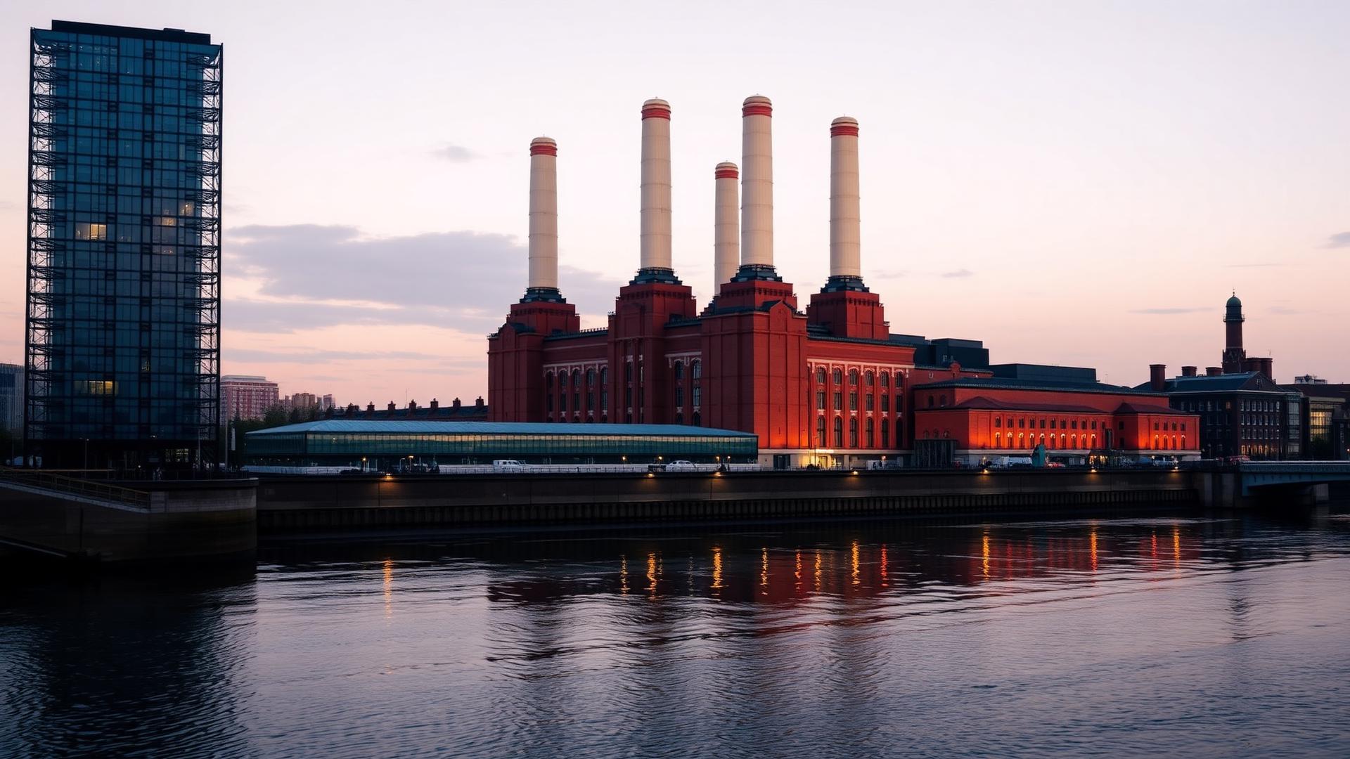 Battersea Power Station on the River Thames in South London