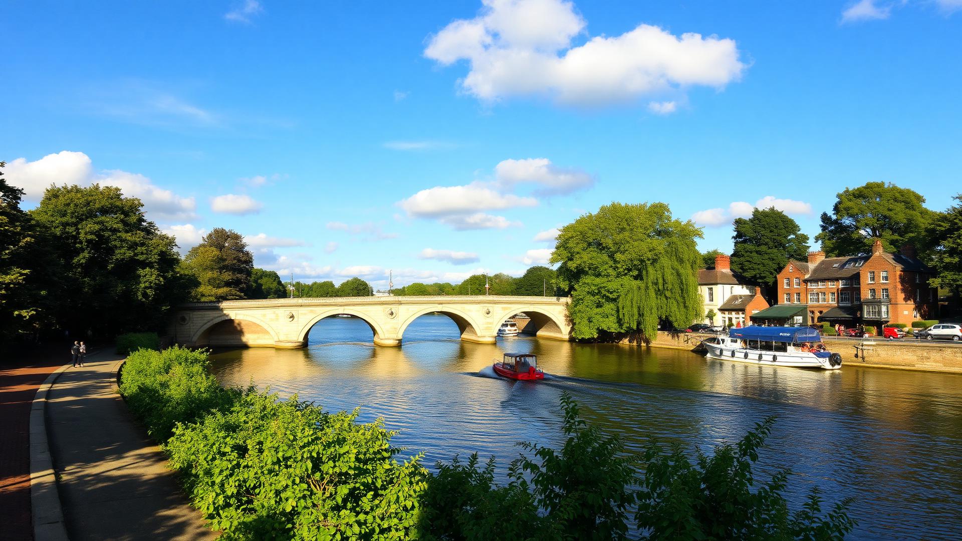Richmond Bridge over the River Thames in West London